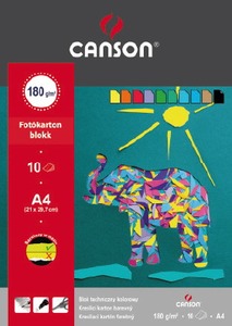 Fotókarton A/3 150 g, 10 ív/blokk Canson színes